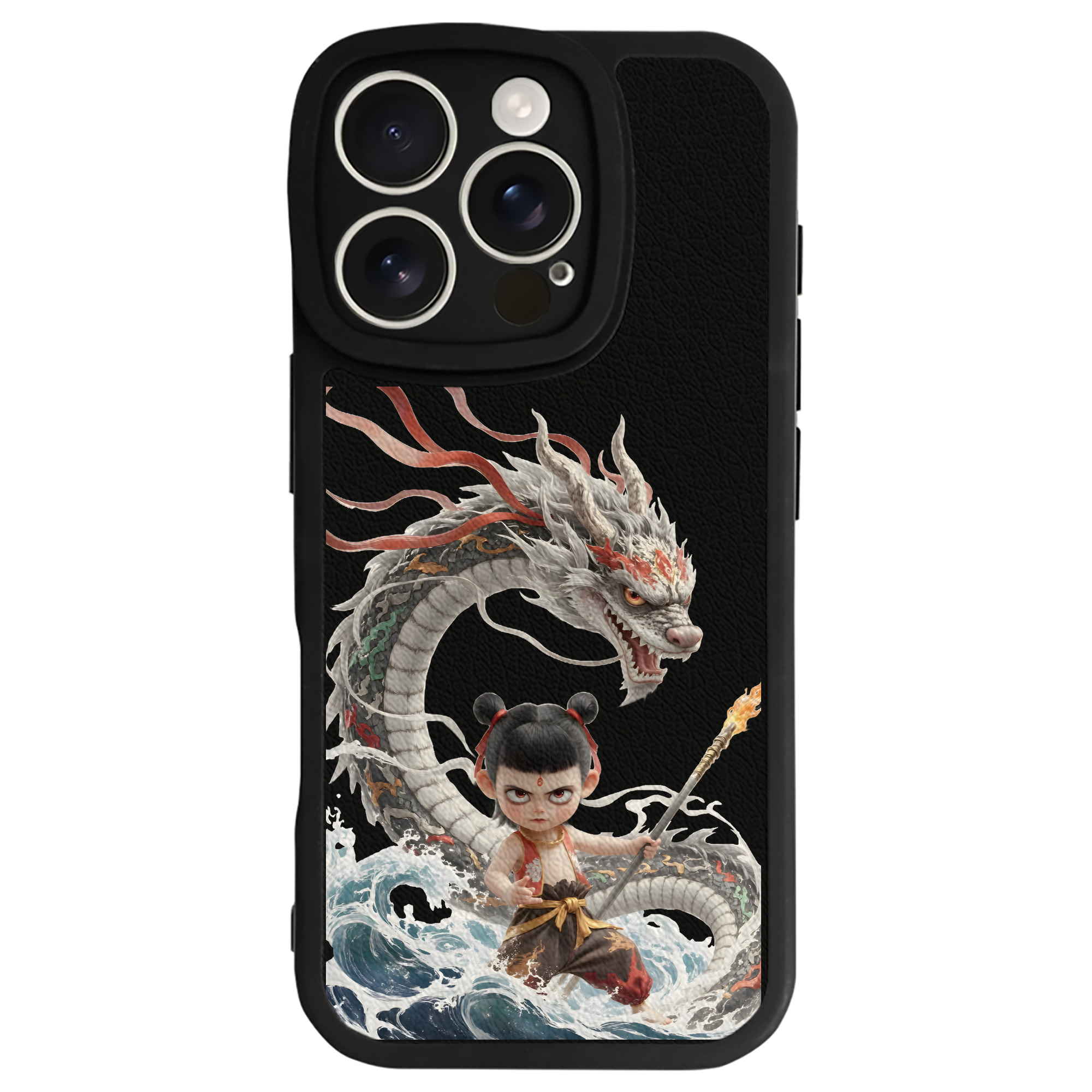 （画像用） Ne Zha 2 ナタ 魔童の大暴れ 【iPhone 16シリーズ対応】シリコンスマホケース（レザー調） 材質：シリコン